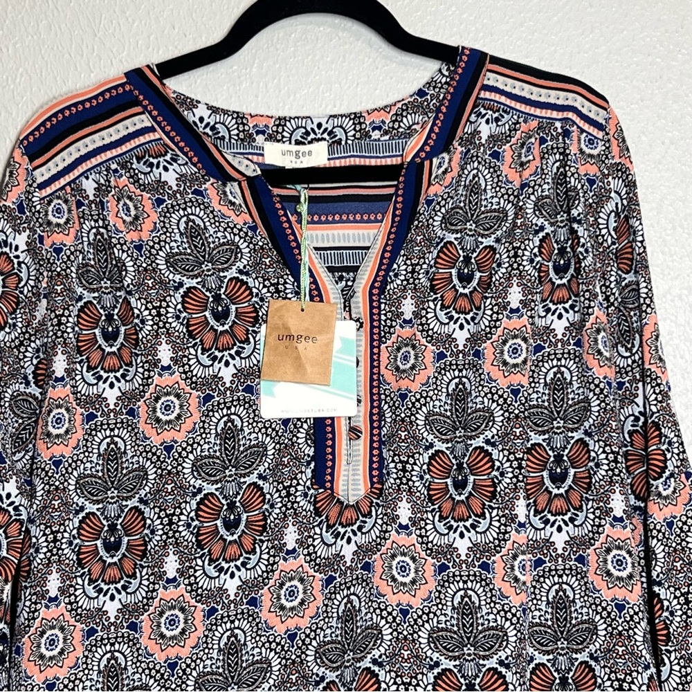Umgee Multicolor Patterned Mini Dress - Picture 3 of 14